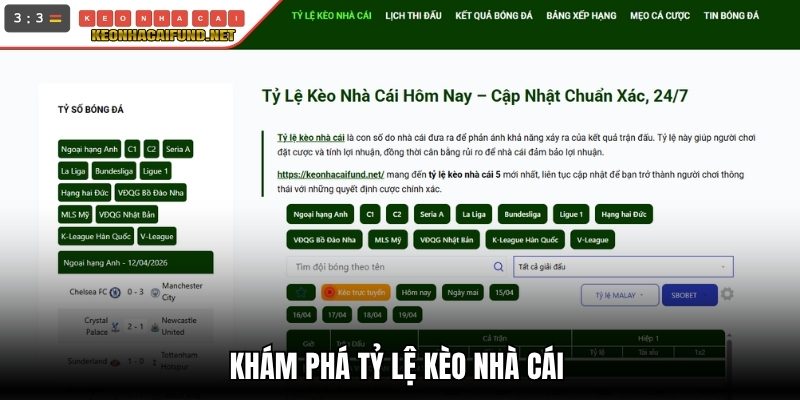 Khám phá tỷ lệ kèo nhà cái