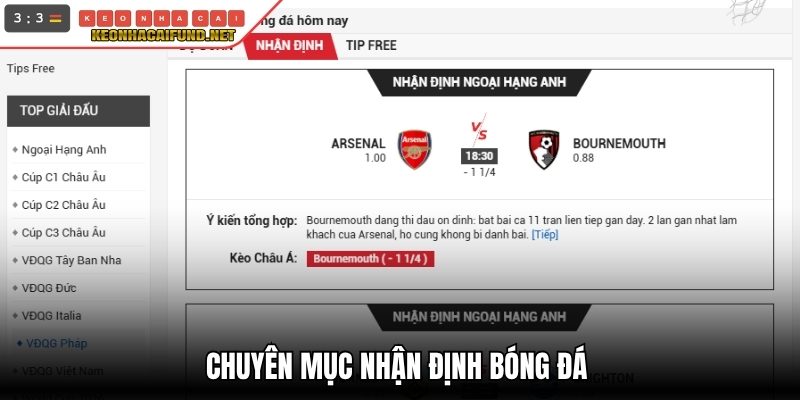 Chuyên mục nhận định bóng đá